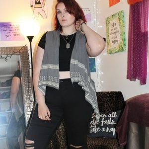 Gray Vest with White Border